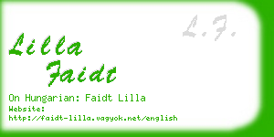 lilla faidt business card